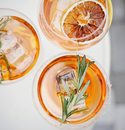 drinks top view